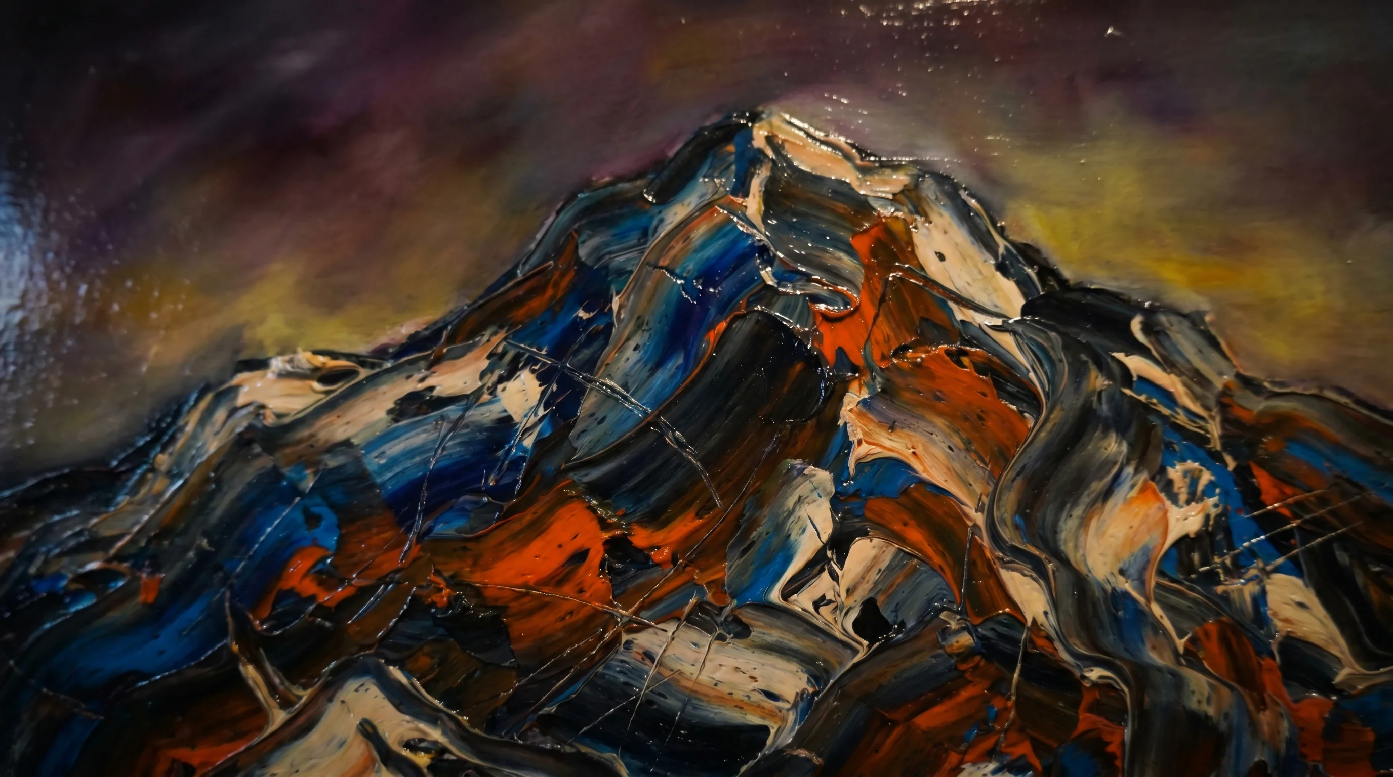 A majestic mountain peak painted prompt builder tools