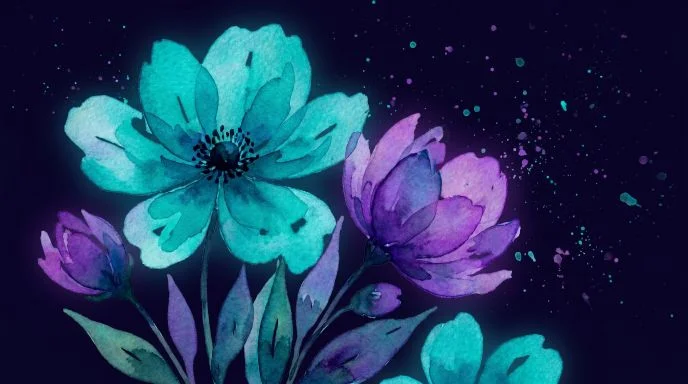 Floral Arrangement Light Dark