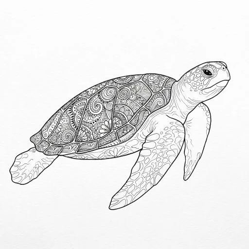 Sea Turtle Coloring Page